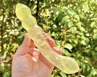 6"+ Natural Citrine Hand Carved Massage Stick,Crystal Quartz Cervix Wand,Crystal Penis,Energy crystal,Reiki healing,crystal decor 1PC