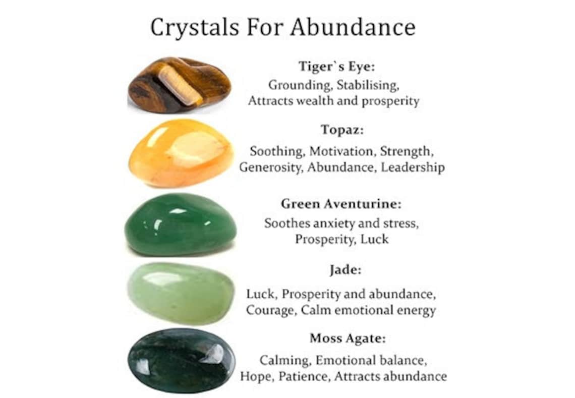 Abundance Crystals Attract Prosperity Money Manifestation Etsy