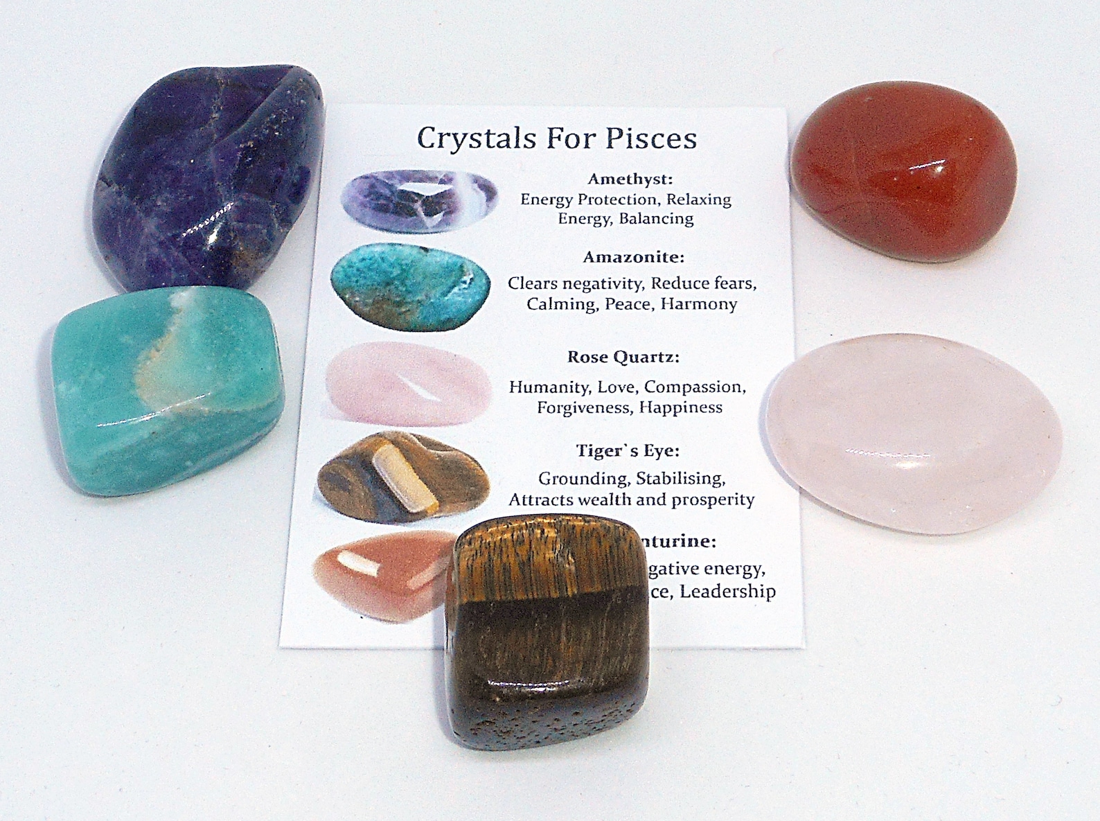 Crystals for Pisces Pisces Zodiac Crystal Set Tumbled Stones Etsy