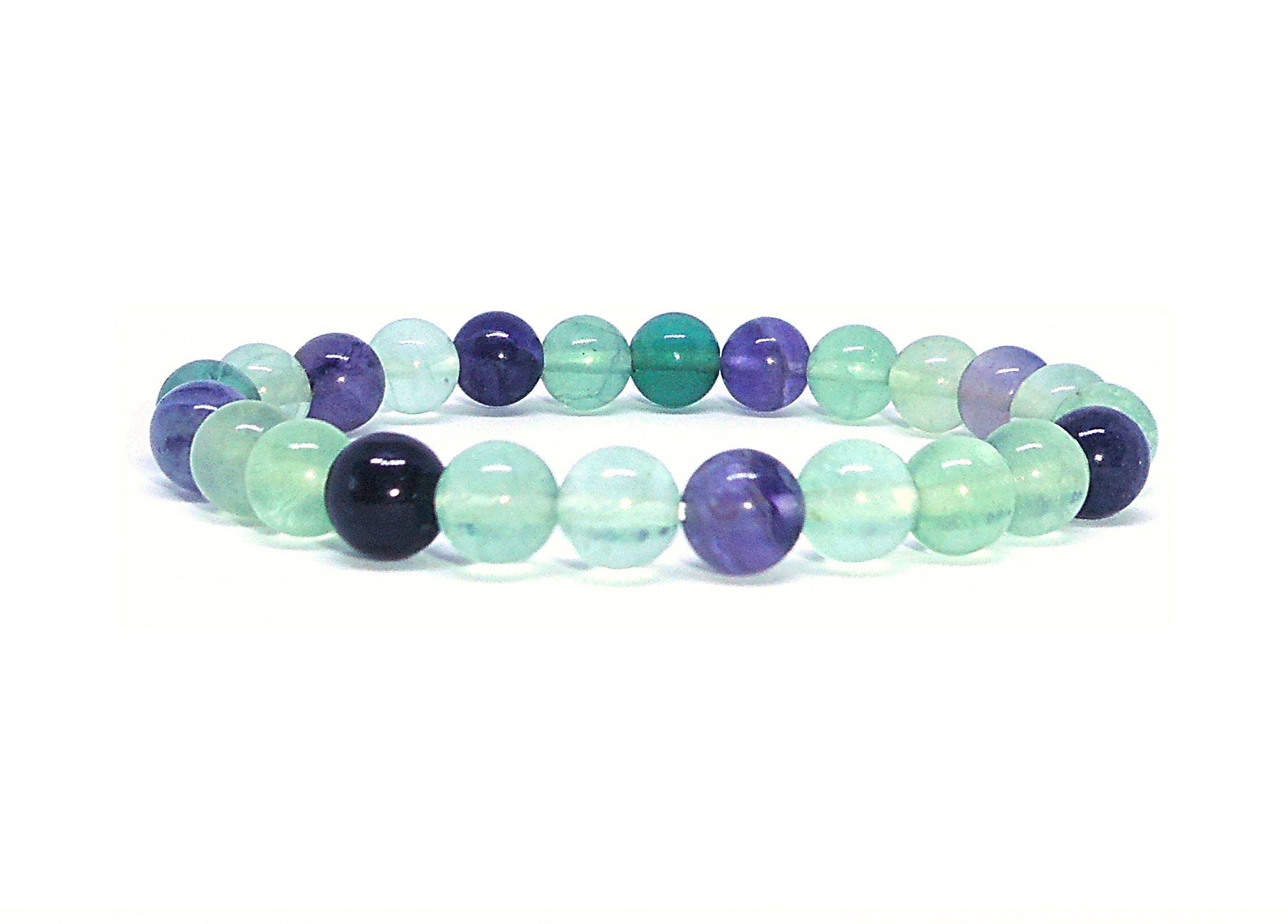 Rainbow Fluorite Bracelet Healing Crystals and Stones - Etsy