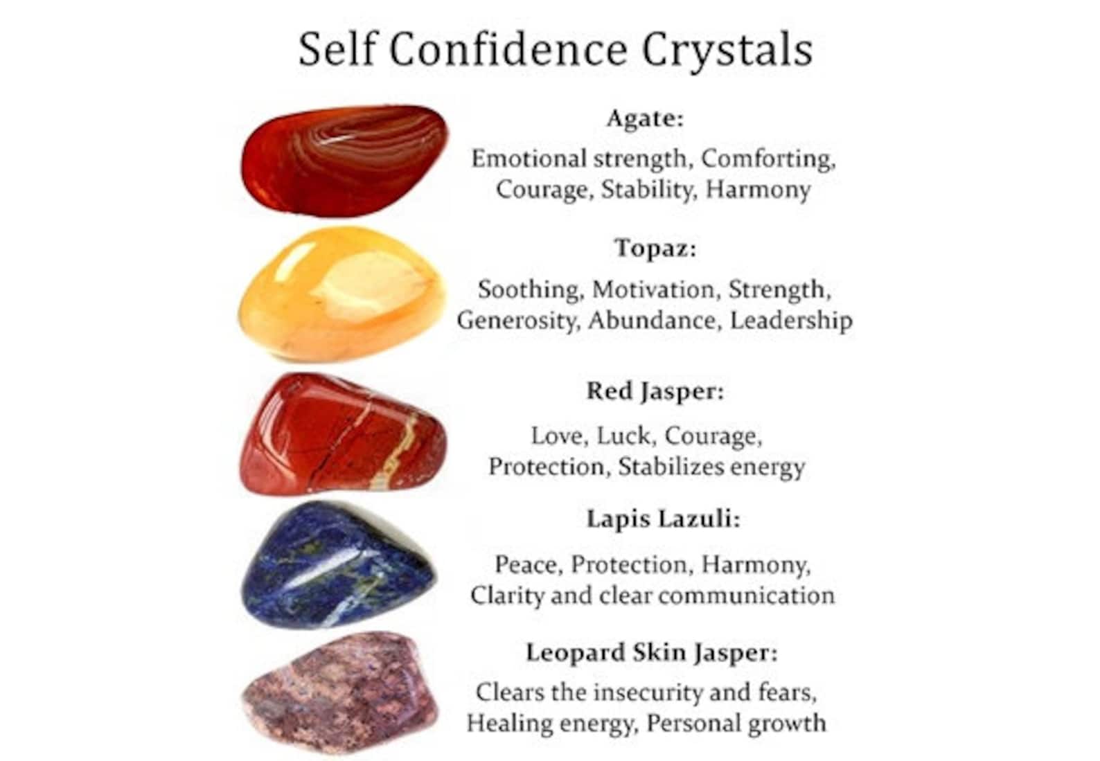 Self Confidence Crystals Set, Healing Stones, Self Confidence Stones