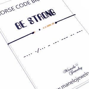 Be Strong morse code Bracelet, Gift for Women, Bracelet for Him, Inspiration Bracelet, Morse code jewelry, Best Friend Gift