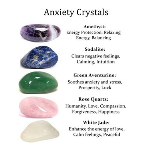 Crystals for Anxiety Anxiety and Stress Crystals Set 5 Etsy