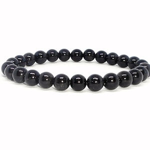 Black obsidian bracelet, Crystals healing bracelet, Unisex Women Men Bracelet, Elastic bracelet, Chakra stones, Gemstone Bracelet