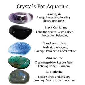 Crystals for Aquarius, Zodiac Birthday Protection Stones, Healing