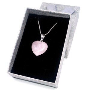 Rosenquarz Kristall Herz Halskette, Herz anhänger, Edelstein Anhänger, Halskette für sie, Liebe Schmuck, Rosenquarz Choker