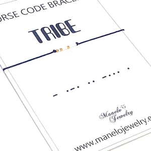 Tribe Morse Code Bracelet, Tribe Bracelet, MORSE Code Jewelry, Friendship Bracelet, Valentines Gift for Best Friends, Message bracelet