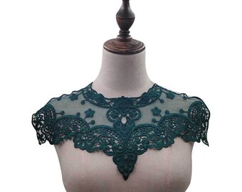 lotus threads beaded neckline lace jumpsuit