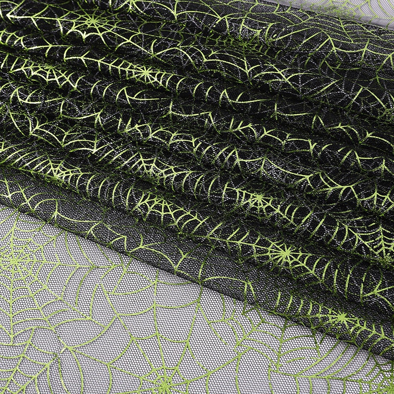 10 Color Red Spider Web Lace Fabric Print Spider Web Soft Mesh Tulle ...