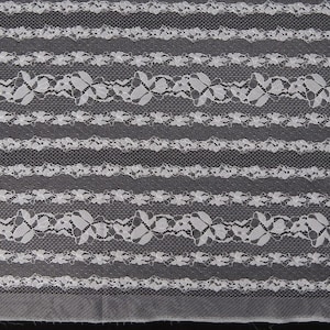 Fashion Lace Fabric Off White/Black Striped Flower Fabric Wedding Fabric By The Yard
