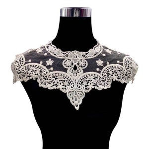 Venice Lace Collar Applique in 4 Colors Fake Collar Wedding - Etsy