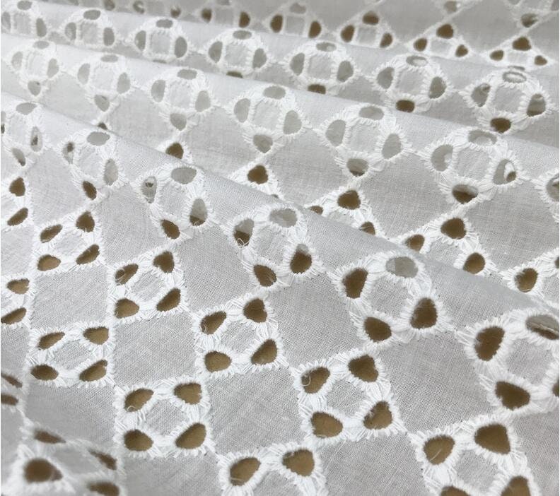 1 Yard Hollowed Out Cotton Lace Fabric In Off White For Baby | Etsy