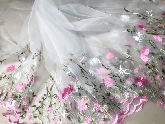 Beadthoven Spitzenband Mit Schmetterlings-Blumenmuster – 20 M, 1,5 Cm Breit, Rosa, Für Nähen & Basteln