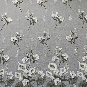 Excellent Floral Embroidered Lace Fabric With Blossom for - Etsy