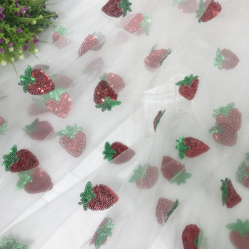 sequin strawberry