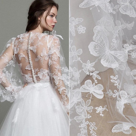 lace dress fabric uk 5 Colors 1 Set Lace Fabric Peony Exquisite Flower Embroidery Soft Tulle Fabric Wedding Lace Bridal Lace Dress Fabric 51" Width