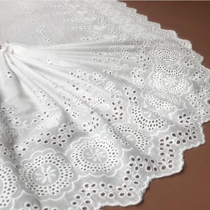 Cotton Lace Trim By The Yard 12.9&quot; Width