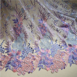 Guipure Fabric, Hollowed Out Flower Embroidery Lace, Lace Fabric By The Yard