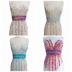 Robe de bal de luxe avec appliques en strass, patch perlé lourd, dentelle, robes de mariée