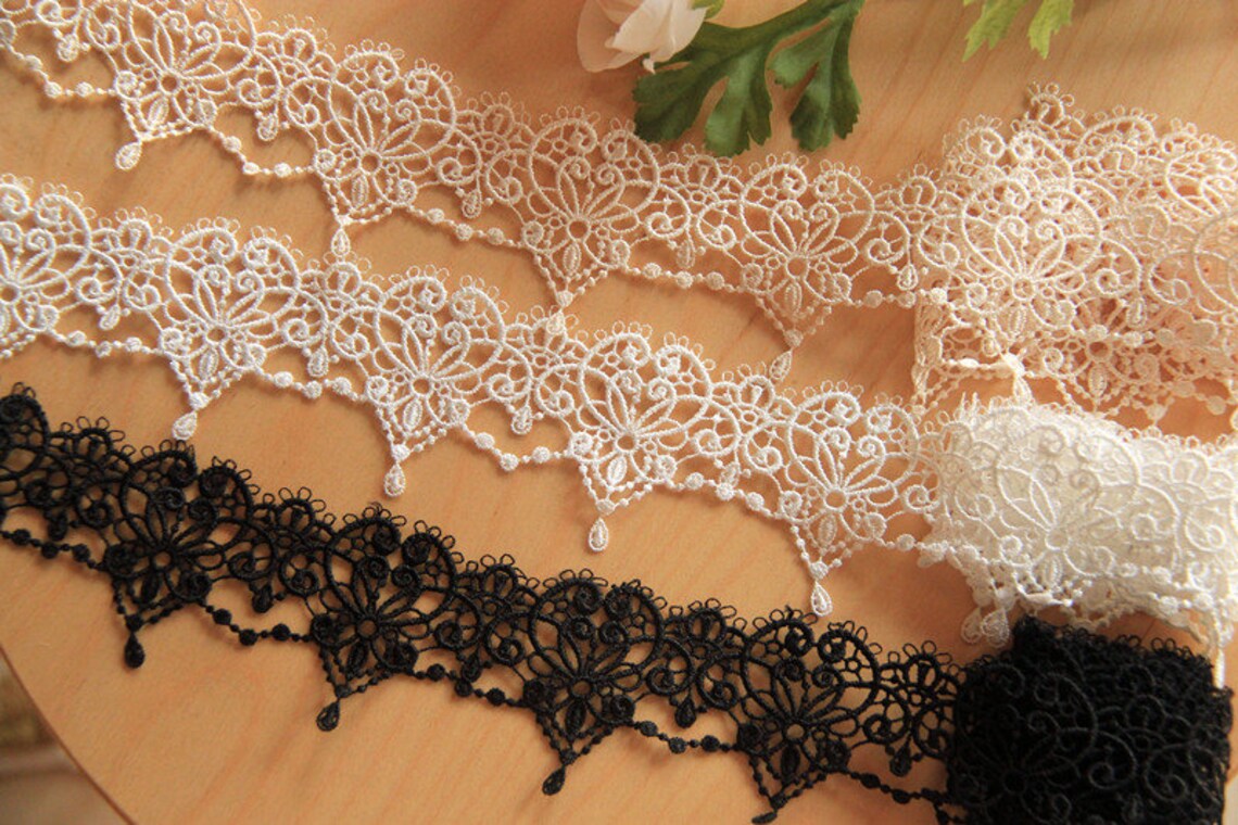 2 Yards Retro Lace Trim With Water Drop Pattern 2.3 Width - Etsy