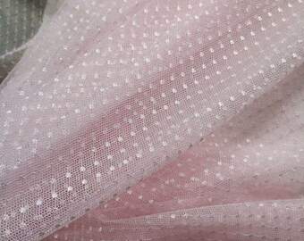 6 Color Small Polka Dot Stretch Lace Fabric Elastic Dot Pink Black White Mesh Tulle fabric Wedding Lace Bridal Lace Dress Fabric Gown Fabric