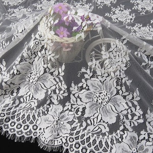 3 Yards Beautiful Chantilly Lace Fabric For Boleros, Bridal Gowns, Bodice, Tablecloth