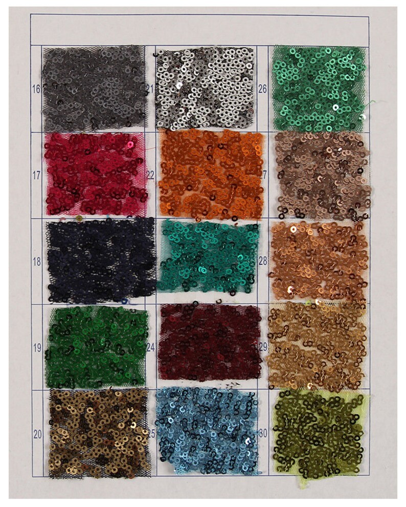19 Colors Sequin Fabric, Sparkler Sequins Fabric, Full Sequined Mesh ...