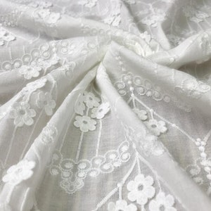 Exquisite Cotton Lace Fabric With 3D Floral Curtains Cotton - Etsy