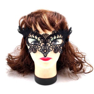 Fox Mask Sexy Lace Queen Mask Black Eye Mask Black Lace Mask