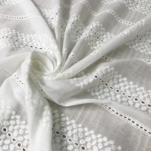 Elegant Cotton Lace Fabric Ladder Embroidered Bridal Lace Etsy