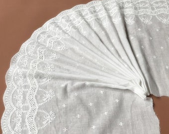 Super Wider Cotton Lace Trim, Cotton Lace Fabric, Off White Cotton Lace, Cuff Lace Trim