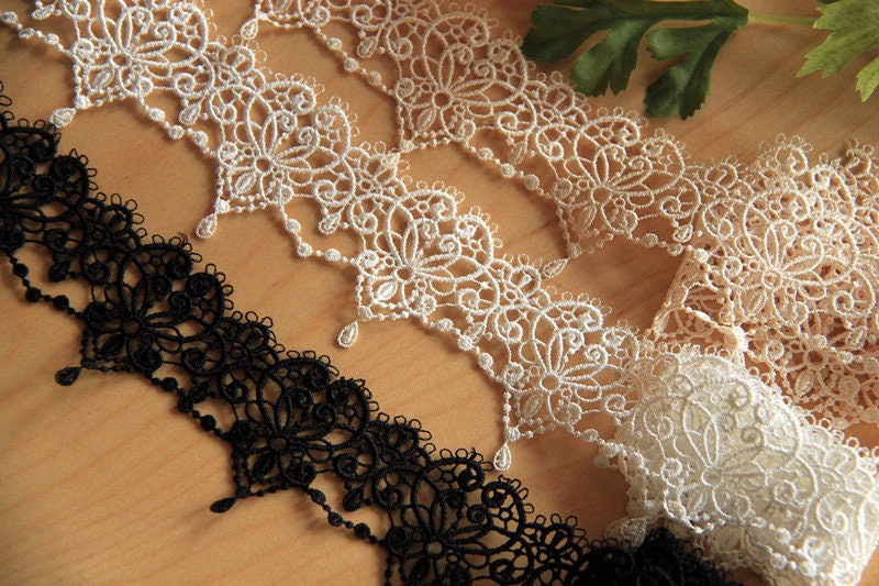 2 Yards Retro Lace Trim With Water Drop Pattern 2.3 Width - Etsy
