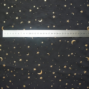Moon&stars Chiffon Fabric in Black White for Background, Bridal Gowns ...
