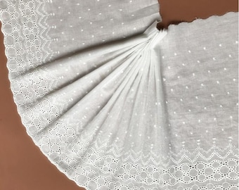Circle Cotton Lace Trim Off White Color For Dress, Costume Design, Table Runner