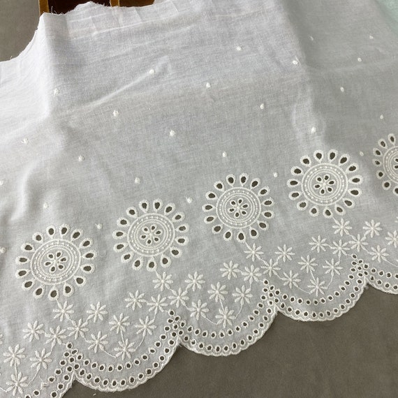 2021 New Item Super Wide Pure Cotton Lace Trim With Hollowed Out