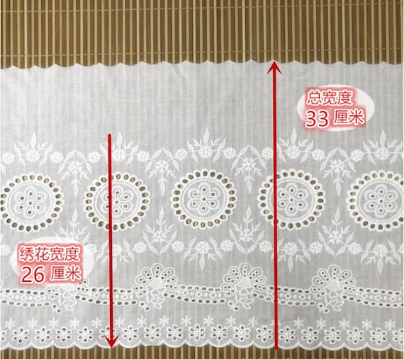 2020 New Arrival Super Wide Pure Cotton Lace Trim With Hollowed Out  Embroidered Lace Fabric 12.9 Width by the Yard -  Canada