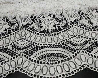 Guipure Venice Heavy Lace Fabric By The Yard, 2019 New Items, Milk Silk Embroidered Lace