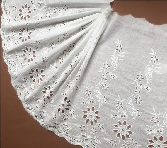 Vintage Eyelet Floral Cotton Lace in off White for Girl Dress - Etsy