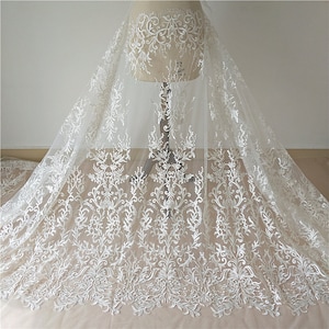Bridal Lace Fabric, Bridal Dress Fabric, Wedding Lace Fabric, Wedding Dress Fabric, Curtains Fabric