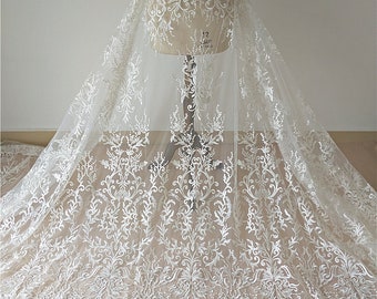 Bridal Lace Fabric, Bridal Dress Fabric, Wedding Lace Fabric, Wedding Dress Fabric, Curtains Fabric