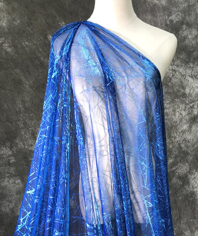 Royal Blue Gauze Fabric Tulle Lace Fabric Fabric by the Etsy