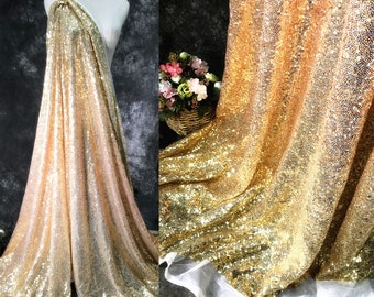 Gold Sequin Fabric, Full Sequined Fabric, Sparkle Sequins Mesh Fabric, Golden  Fabric by the Yard 51" Width - Etsy