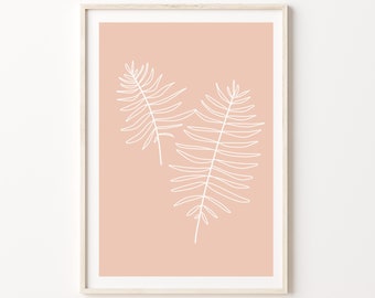 Pink Abstract Print, Digital Boho Pink Wall Art Print, Printable Pink Abstract Boho Art Print, Instant Printable Download