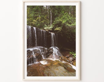 Waterfall Digital Print, Photography Download, Jungle Waterfall Photography Print, Tropical Jungle Art Download. Digital Print.