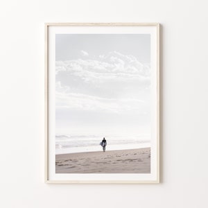 Surfer Beach Photography Print, Coastal Digital Print, Beach Photography Instant Download, Digital Coastal Beach Surf Print