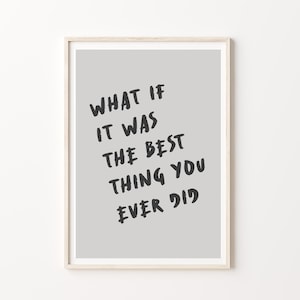 Black and white art. Abstract typography print. Modern  inspiration poster in black and white. Digital download