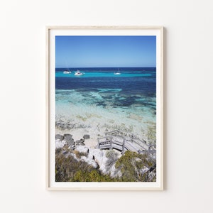 Rottnest Island Küstenstrand Druck, Digitaldruck, Download, Küstenstrandinsel Fotografie Poster Druck.