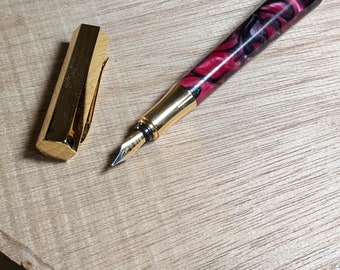 Handmade Fountain Pen - Raspberry Ripple