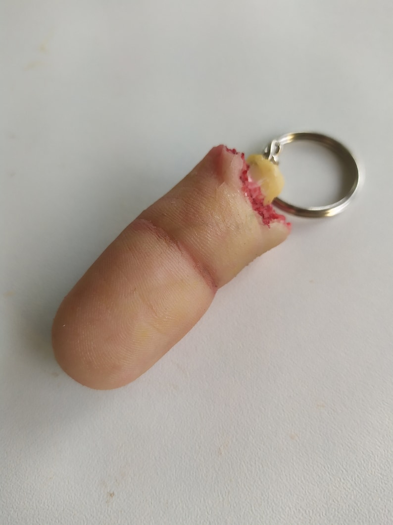 Realistic Severed finger keychain image 2