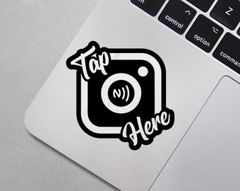 NFC Instagram stickers for cars, laptops, shop windows, mugs, glass etc. Social Media Instagram Sticker